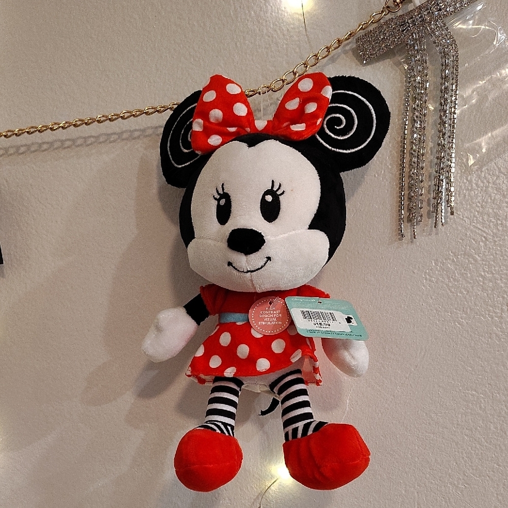 Disney Minnie Mouse Stuffed Animal - Red and Black